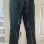 Gap Faux Leather Black Vintage Slim High Rise Straight Jeans Photo 2