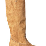 Knee High Cowboy Boots Size 41 Tan Faux Suede Western Style Women Size 9.5 NWOT Brown Photo 0