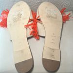 Frances Valentine New York Fringed Slides Sandals Orange Size 9B Sample Photo 3