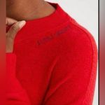 Aerie Women’s Sz L Red A Little Naughty Cozy Good Vibes Oversized Sweatshirt Photo 2