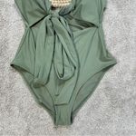 Aerie Women’d Long Wrap Tie One Piece Full Coverage Swimsuit in Green L Photo 5
