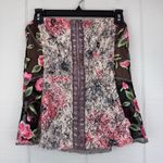 Byron Lars Beauty Mark Sequin Embellished Corset Bustier Top Floral Embroidery Pink Size 8 Photo 2