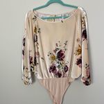 Free People #139 babe floral velvet bodysuit Photo 3