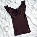 Marciano Guess 2000's Brown Seamless Off the Shoulder Top Photo 0