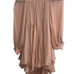 Free People NEW NWT  Off The Shoulder Embellished Moon Gleam Dress Rose Smoke Photo 6