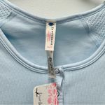 NWT FP Movement Bail Out Crop Thermal Knit Top, Arctic Snow Blue | Size Medium Photo 4
