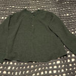 Old Navy  Sweater Green Button-Up Waffle Knit Olive Photo 0