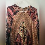 Free People  Stevie Printed Tunic, Black Combo, indie aesthetic ,hippie Med size Photo 7
