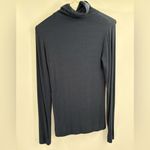 Three Dots  Blue Cowl Neck Long Sleeve Stretch Ribbed Blouse Top Size Xs X-small Photo 8