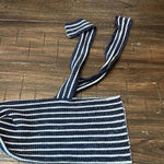 Nic+Zoe  Striped Cardigan Medium EUC Navy White Open Front Coastal Preppy Photo 4