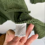 Umgee Sz Medium Green Ruffle Open Front Cardigan Sweater Hook Close Boho Cotton Photo 12