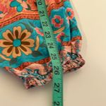 R. Vivimos Floral Tasseled Midi Dress Sz M Boho Gypsy Cottagecore Shirtdress Green Size M Photo 11