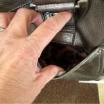 B Makowsky  Westbourne Pebbled Leather Convertible Crossbody Bag Metallic Pewter Photo 4