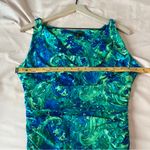 Ralph Lauren Lauren Watercolor Floral Paisley Cowl Neck Ruched Sleeveless Dress Photo 9