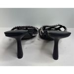 Open Edit Sandals Size 7 Black Open Toe Sparkling Crystals Lightweight Photo 5