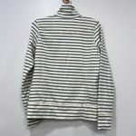 LL‎ Bean Womens Jacket XS Stripe Zip Up Cotton Ultra Soft Knit White Green Photo 2