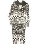 PINK - Victoria's Secret Victoria's Secret Pink Dog Hoodie Sherpa Long Jane Bodysuit PJ One Piece‎ Medium Photo 1