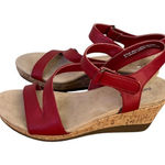 Baretraps  Gerdee Red Strappy 3" Wedge Cushioned Heeled Sandals‎ Women's 9.5 Photo 0