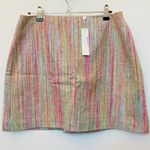 Trina Turk NWT Rico Multi Yucatan Tweed Silk Metallic Knit Mini Skirt Size 10 Photo 0