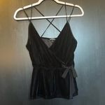 EXPRESS Black Velvet Strappy Faux Wrap Cami Tank Top Size Small Photo 1
