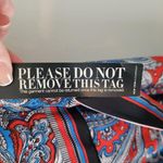 New York & Co Red and Blue Paisley Dress NWT Factory Size Tag Defect Photo 8