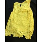 Skies Are Blue Yellow Lace Sleeveless Top - Women's XS Photo 3
