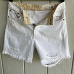 Rag and Bone  Maya Ultra High Rise 5” Midi Short Organic Cotton in Summer White 27 Photo 3