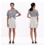 Madewell  Heather Gray‎ Pleated Mini Skirt Flared Hem Sweatshirt material  Size 6 Photo 1