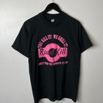 Vintage 90s Humor Graphic Roadkill Cafe Shirt Single Stitch Black Large USA Photo 13