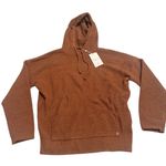 Ny Collection Buffbunny Size M Looped Yarn Hoodie Sweatshirt Brown Comfy Lounge Minimalist NWT Photo 1
