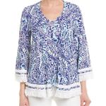 Lilly Pulitzer  Move It Or Lose It Gigi Open Cover Up Topper Womens Small Fringe Photo 1