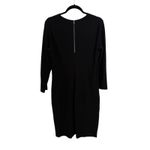 Vince Dress Womens Large Black Long Sleeve Sheath Knee Length Crew Neck Pencil Photo 2