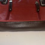 TIGNANELLO…Elegant Red and Brown Leather Shoulder Bag Silver Hardware Photo 3