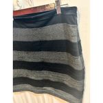 EXPRESS  Black Silver Striped Bodycon Mini Skirt‎ Size 10 Photo 2