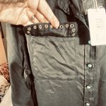 Johnny Was NWT Jade Sonia Double Pocket Shirt XL Silky Turquoise Accents Rivets Photo 6