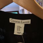 Christian LaCroix NWT  Linen Blend Tiered Wrap dress Black size M Photo 3