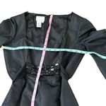 Donna Morgan  SZ 8 BLACK RHINESTONE EMBELLISHED‎ POLY/NYLON COMBO SILK DRESS Photo 5