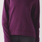Lululemon Belle Long Sleeve Heathered Red Grape Pleat Back Sweatshirt Size 8 (?) Photo 0