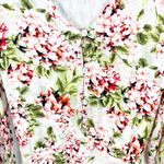 J.Jill Pebble Floral Hydrangea Garden Dipped Hem Lined Front Button Dress Large Photo 4