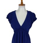 Laundry by Design  Navy Ruched Cap Sleeve V Neck Dress 4 Cocktail Party NWT Photo 1