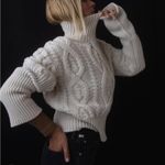 Citizens of Humanity Zola Aran Cable-Knit Chunky Turtleneck Sweater Sz XS/S Photo 12