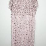 Mac Duggal  94117 Vintage Lilac Floral Appliqué Beaded Cocktail Sheath Dress 16 Photo 2