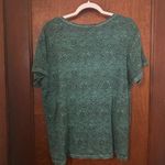 Peruvian Connection  Green Printed Cotton Top Size M Photo 2