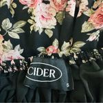 Cider Women Floral Black and Pink Spaguetti straps Cropped Tank Top Size S Photo 9