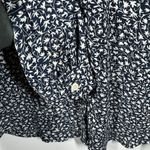 Ann Taylor LOFT Top Women Size S Blue Long Sleeve Roll Tab Sleeve Career Work Photo 3