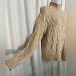 Dover Saddlery Cream Cable Knit Turtleneck Sweater (867) Photo 4