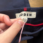 NWT Boden Mayfair 7/8 Straight Leg Trouser Navy Blue Size 6 Preppy Office Career Photo 3