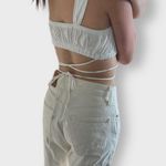 ZARA White  Tie Up Crop Top Photo 1