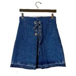Sandro  Eunice lace up Denim skirt Sz 4/6 Photo 4