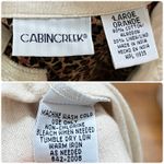 Cabin creek  Linen Blend Zebra Embroidered Button Front Waist Tie Top Large Y2K Photo 10